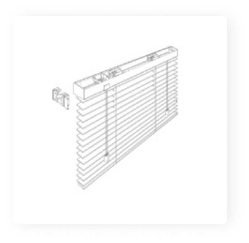 Shutter blinds mockup transparent